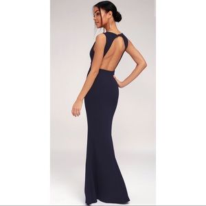 Navy Blue Bridesmaid Dress